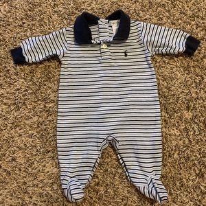 Ralph Lauren 0-3m collared footie outfit